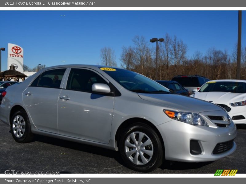 Classic Silver Metallic / Ash 2013 Toyota Corolla L