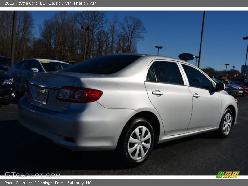 Classic Silver Metallic / Ash 2013 Toyota Corolla L