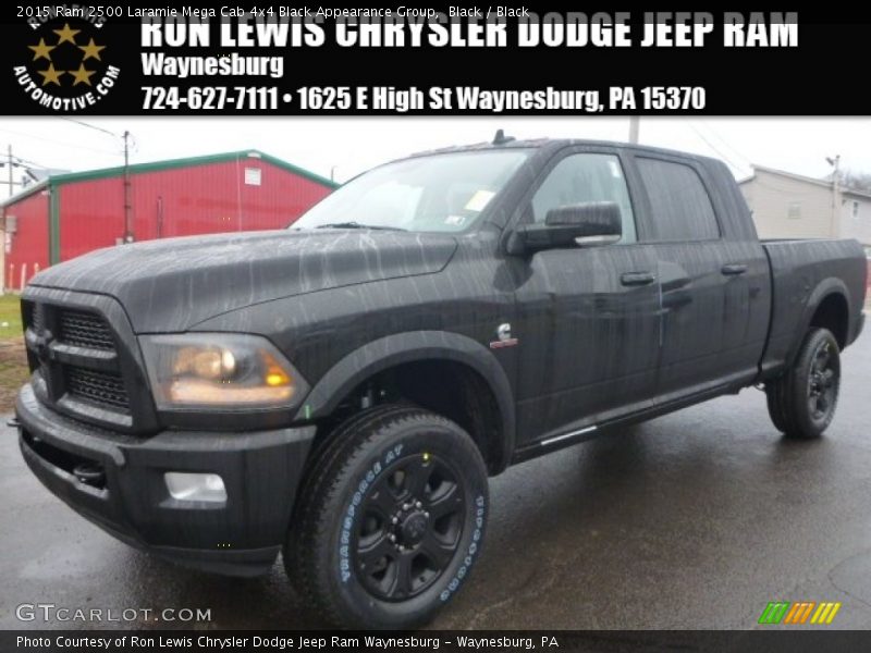 Black / Black 2015 Ram 2500 Laramie Mega Cab 4x4 Black Appearance Group