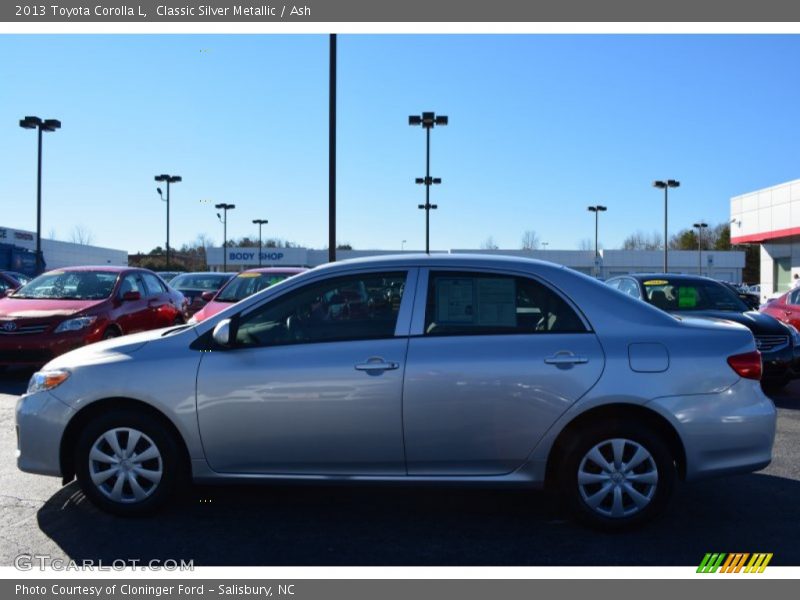 Classic Silver Metallic / Ash 2013 Toyota Corolla L