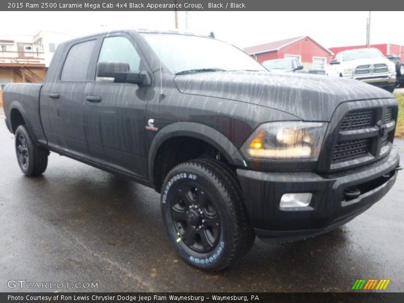 Front 3/4 View of 2015 2500 Laramie Mega Cab 4x4 Black Appearance Group