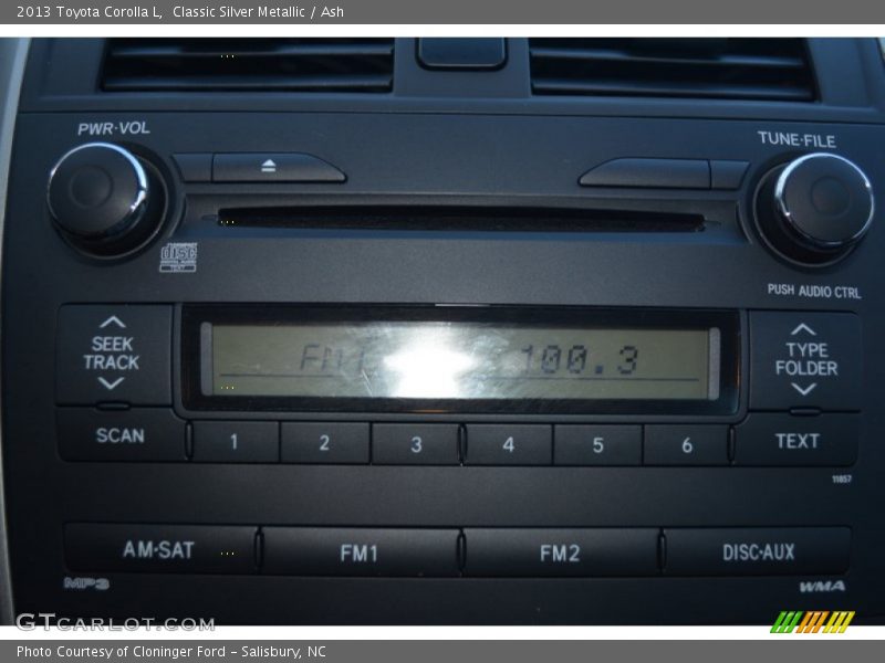 Classic Silver Metallic / Ash 2013 Toyota Corolla L