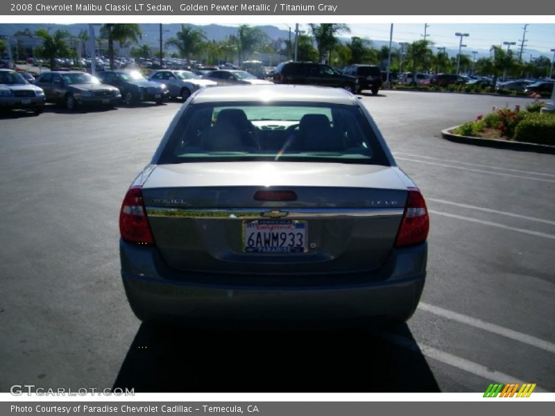 Golden Pewter Metallic / Titanium Gray 2008 Chevrolet Malibu Classic LT Sedan