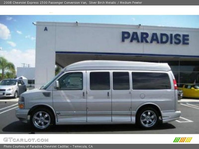 Silver Birch Metallic / Medium Pewter 2008 Chevrolet Express 1500 Passenger Conversion Van