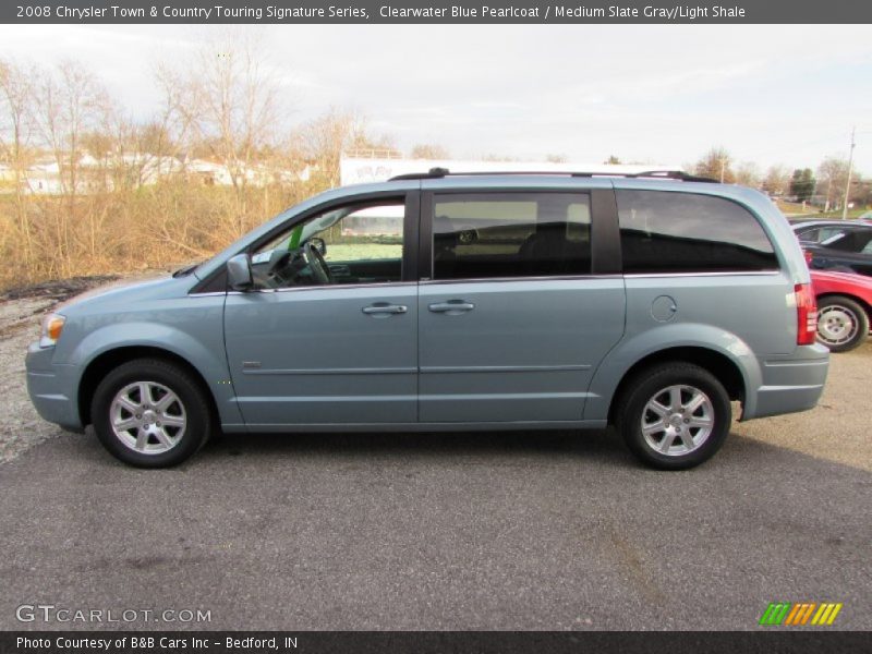 Clearwater Blue Pearlcoat / Medium Slate Gray/Light Shale 2008 Chrysler Town & Country Touring Signature Series