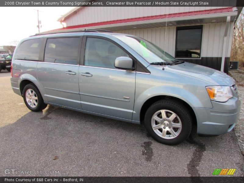 Clearwater Blue Pearlcoat / Medium Slate Gray/Light Shale 2008 Chrysler Town & Country Touring Signature Series