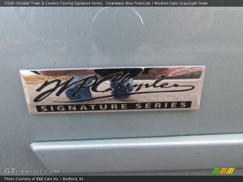 Clearwater Blue Pearlcoat / Medium Slate Gray/Light Shale 2008 Chrysler Town & Country Touring Signature Series
