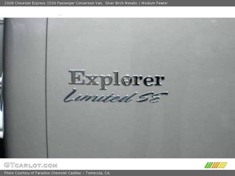 Silver Birch Metallic / Medium Pewter 2008 Chevrolet Express 1500 Passenger Conversion Van