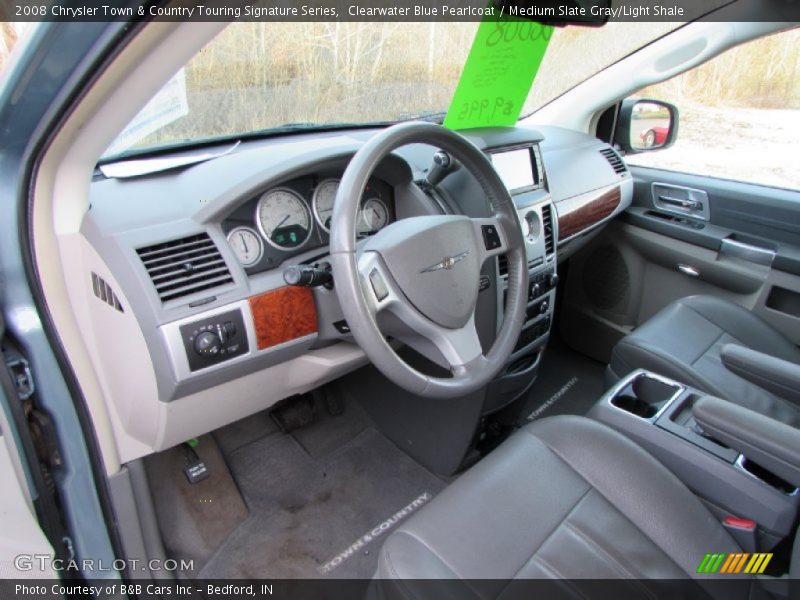 Clearwater Blue Pearlcoat / Medium Slate Gray/Light Shale 2008 Chrysler Town & Country Touring Signature Series