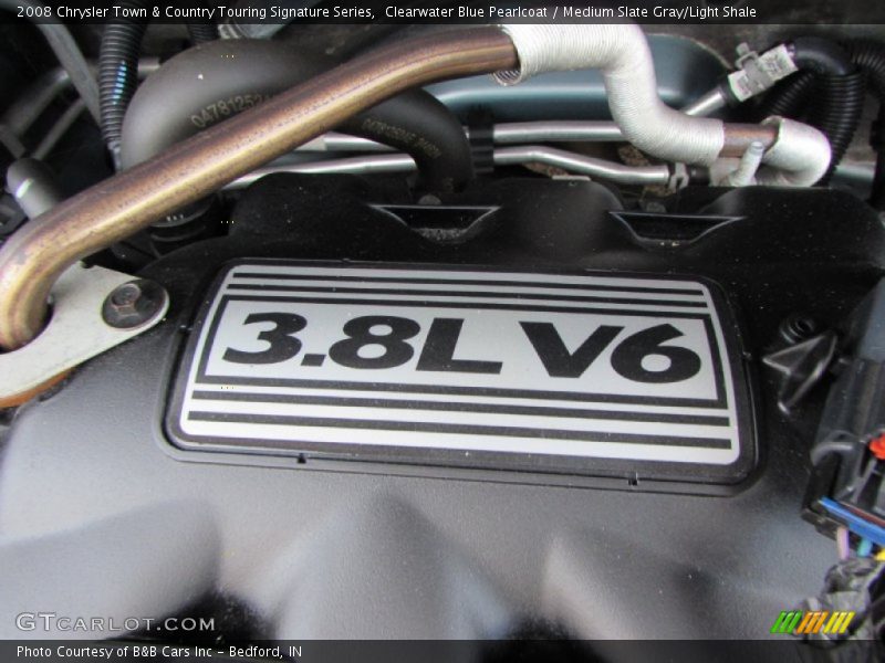 Clearwater Blue Pearlcoat / Medium Slate Gray/Light Shale 2008 Chrysler Town & Country Touring Signature Series