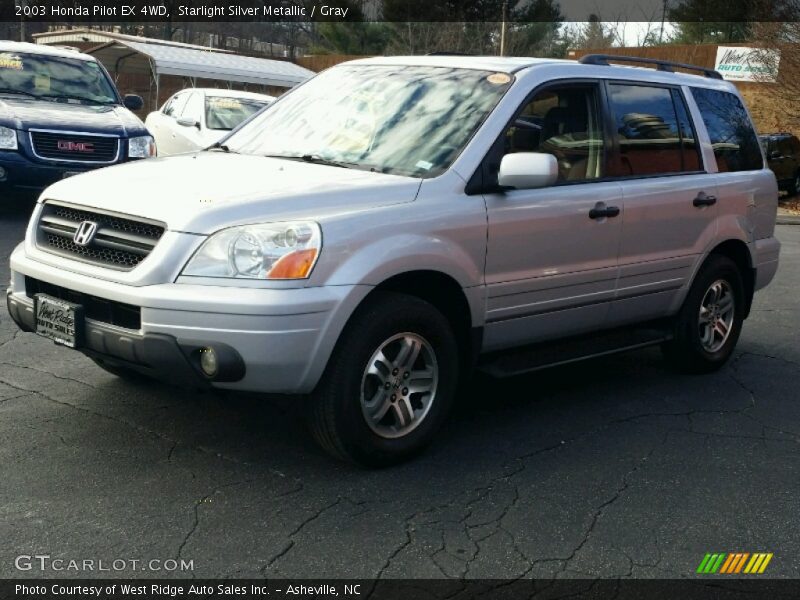 Starlight Silver Metallic / Gray 2003 Honda Pilot EX 4WD