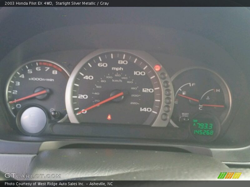 Starlight Silver Metallic / Gray 2003 Honda Pilot EX 4WD