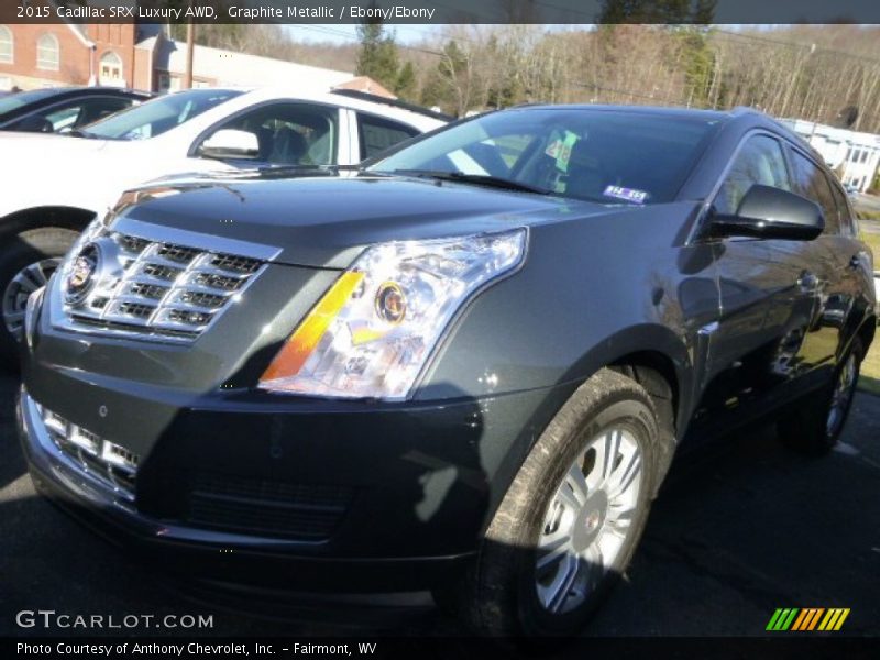 Graphite Metallic / Ebony/Ebony 2015 Cadillac SRX Luxury AWD
