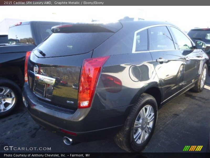 Graphite Metallic / Ebony/Ebony 2015 Cadillac SRX Luxury AWD