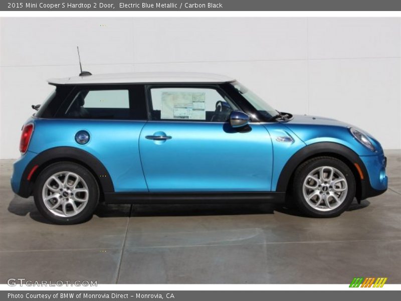 Electric Blue Metallic / Carbon Black 2015 Mini Cooper S Hardtop 2 Door