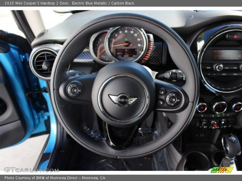 Electric Blue Metallic / Carbon Black 2015 Mini Cooper S Hardtop 2 Door