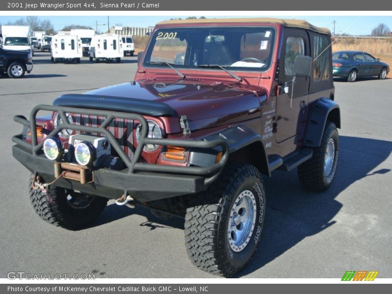 Sienna Pearl / Camel 2001 Jeep Wrangler Sport 4x4