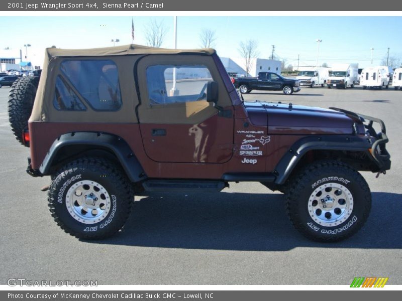 Sienna Pearl / Camel 2001 Jeep Wrangler Sport 4x4