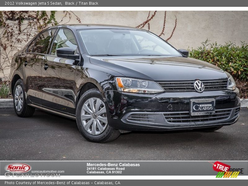 Black / Titan Black 2012 Volkswagen Jetta S Sedan