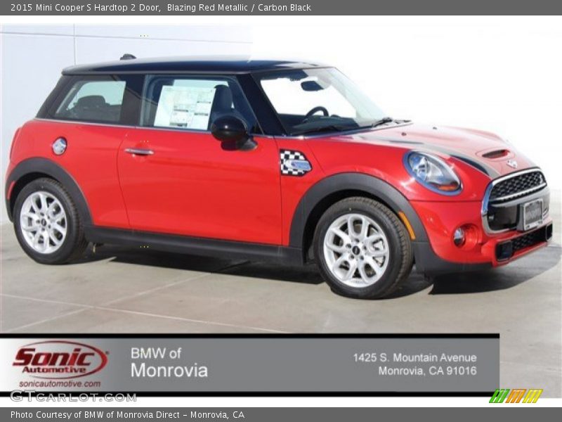 Blazing Red Metallic / Carbon Black 2015 Mini Cooper S Hardtop 2 Door