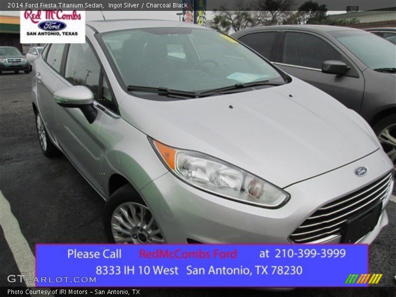 Ingot Silver / Charcoal Black 2014 Ford Fiesta Titanium Sedan