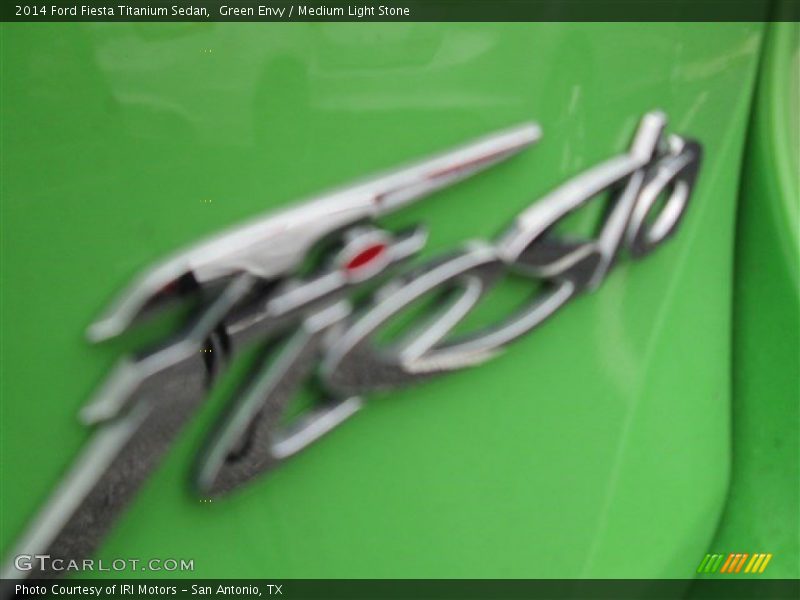 Green Envy / Medium Light Stone 2014 Ford Fiesta Titanium Sedan