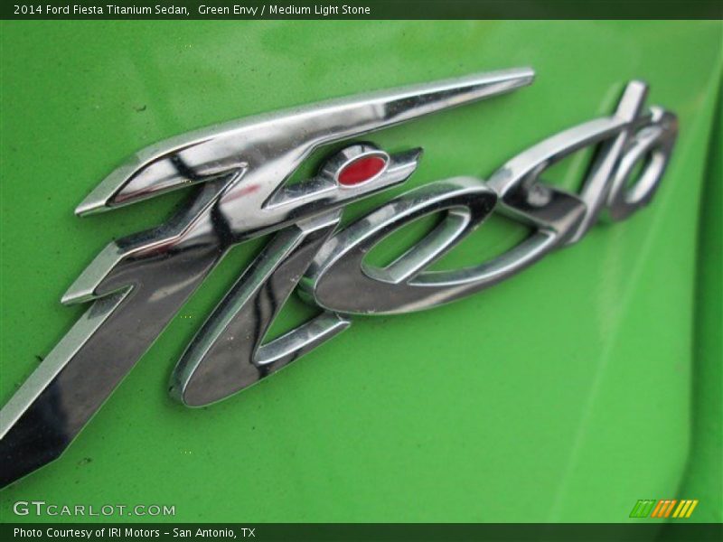 Green Envy / Medium Light Stone 2014 Ford Fiesta Titanium Sedan