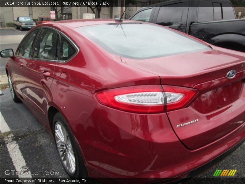 Ruby Red / Charcoal Black 2014 Ford Fusion SE EcoBoost