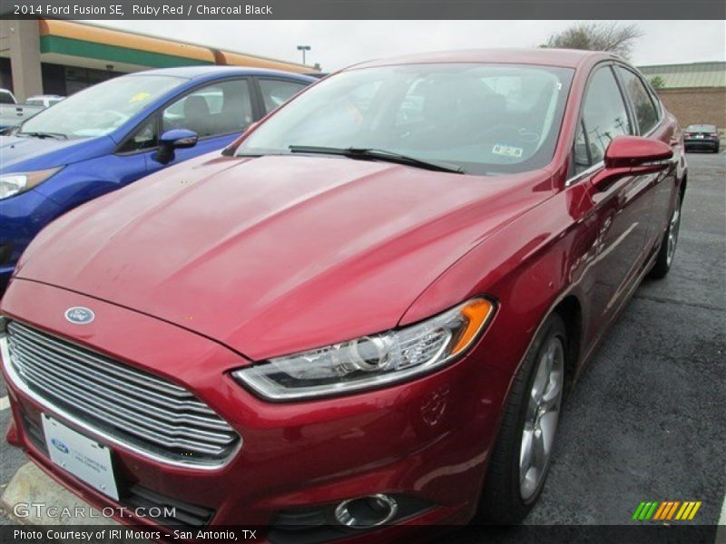 Ruby Red / Charcoal Black 2014 Ford Fusion SE