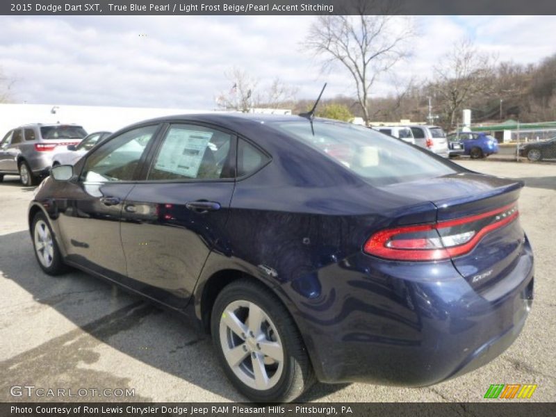 True Blue Pearl / Light Frost Beige/Pearl Accent Stitching 2015 Dodge Dart SXT