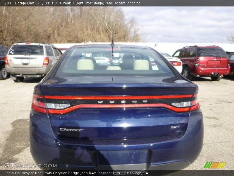 True Blue Pearl / Light Frost Beige/Pearl Accent Stitching 2015 Dodge Dart SXT