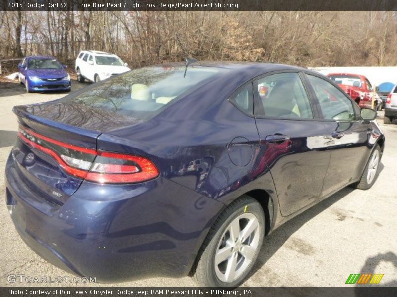 True Blue Pearl / Light Frost Beige/Pearl Accent Stitching 2015 Dodge Dart SXT