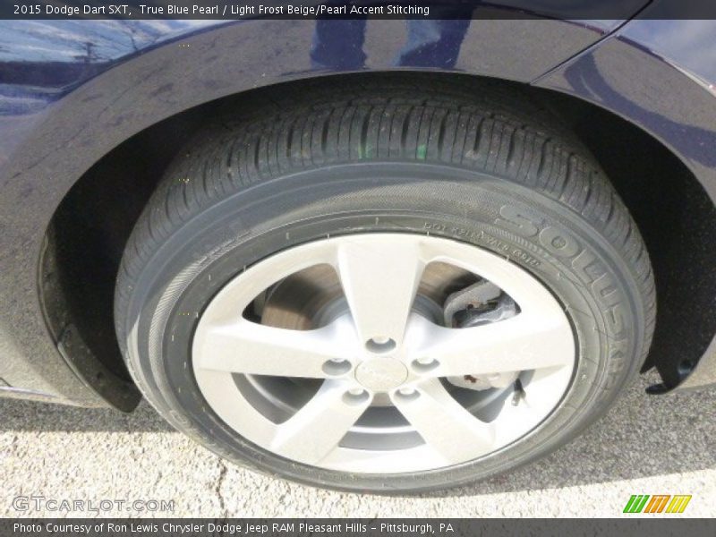 True Blue Pearl / Light Frost Beige/Pearl Accent Stitching 2015 Dodge Dart SXT