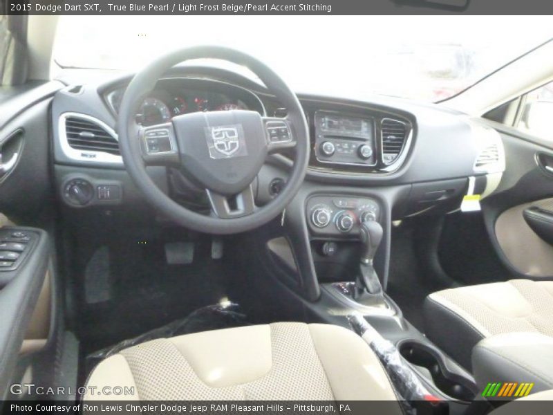Light Frost Beige/Pearl Accent Stitching Interior - 2015 Dart SXT 