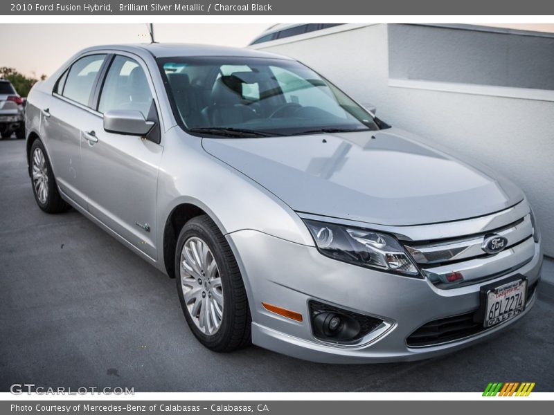 Brilliant Silver Metallic / Charcoal Black 2010 Ford Fusion Hybrid