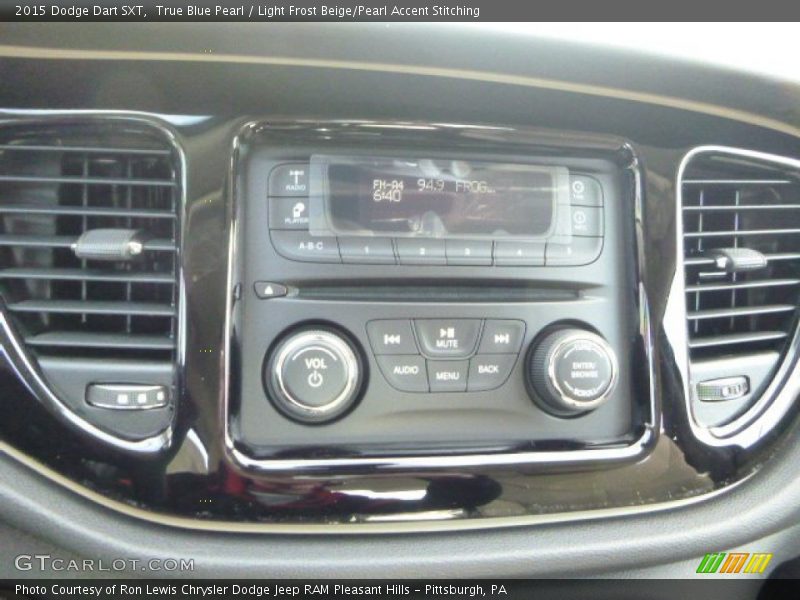 True Blue Pearl / Light Frost Beige/Pearl Accent Stitching 2015 Dodge Dart SXT