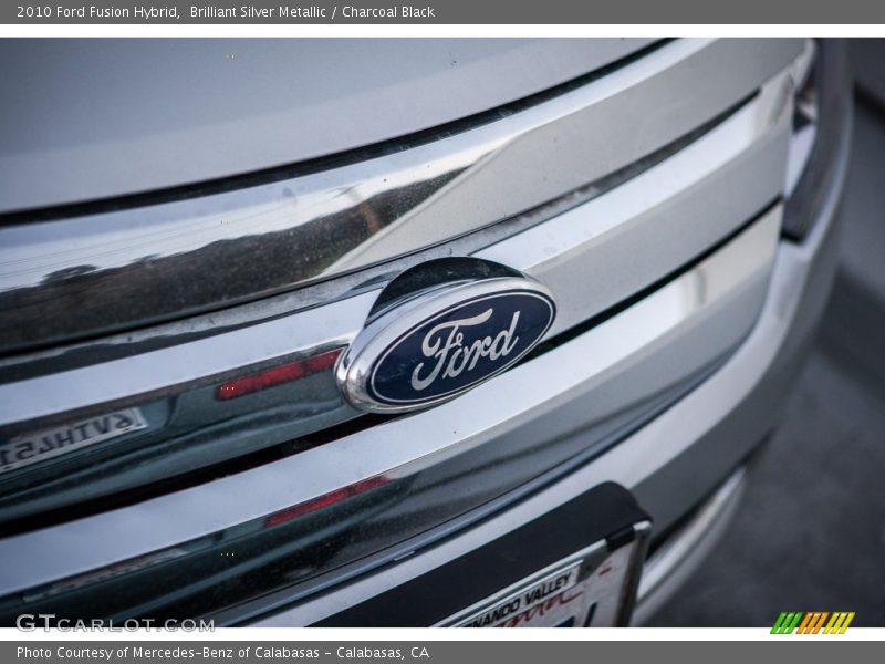 Brilliant Silver Metallic / Charcoal Black 2010 Ford Fusion Hybrid