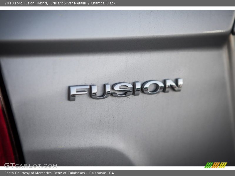 Brilliant Silver Metallic / Charcoal Black 2010 Ford Fusion Hybrid