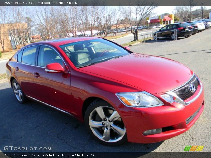 Matador Red Mica / Black 2008 Lexus GS 350