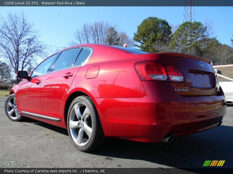 Matador Red Mica / Black 2008 Lexus GS 350