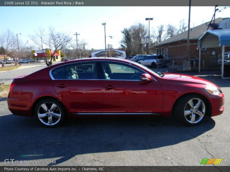 Matador Red Mica / Black 2008 Lexus GS 350