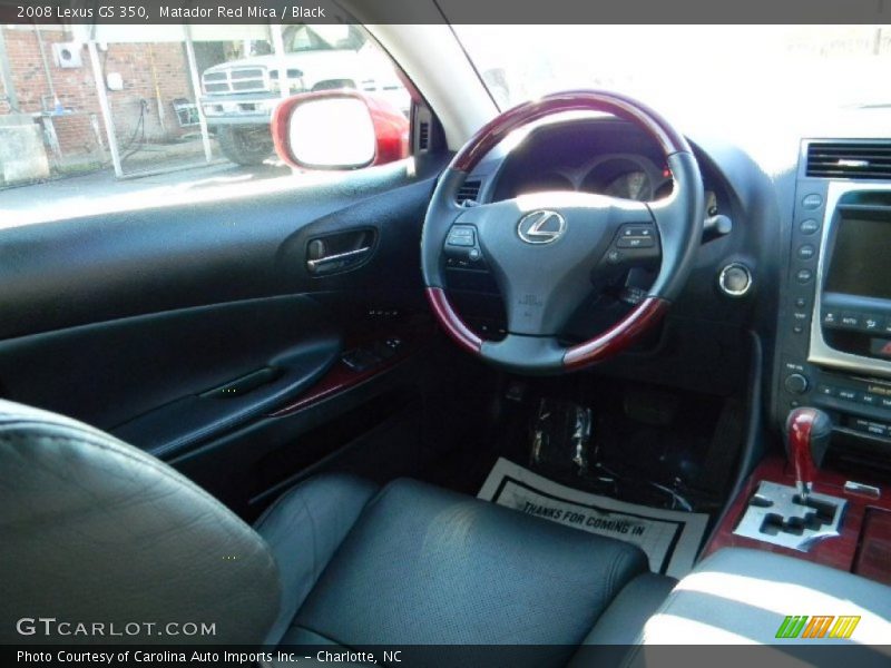 Matador Red Mica / Black 2008 Lexus GS 350