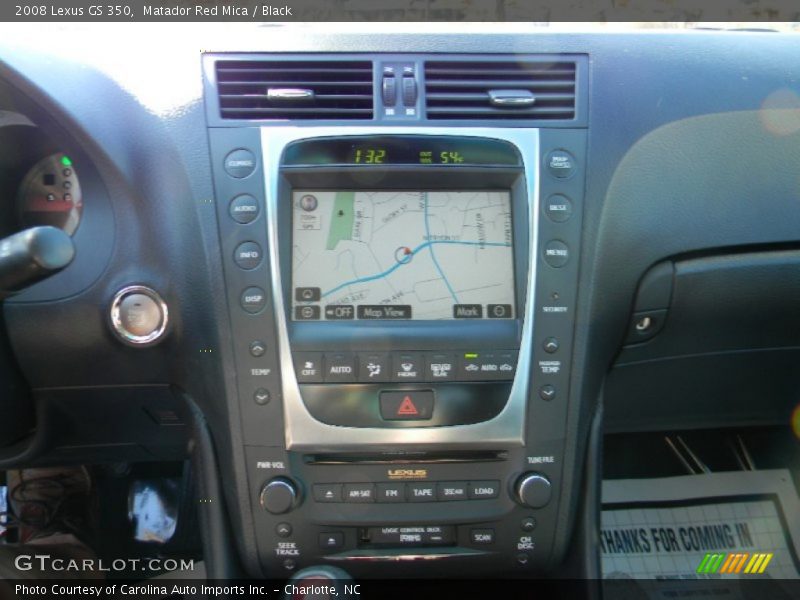 Matador Red Mica / Black 2008 Lexus GS 350