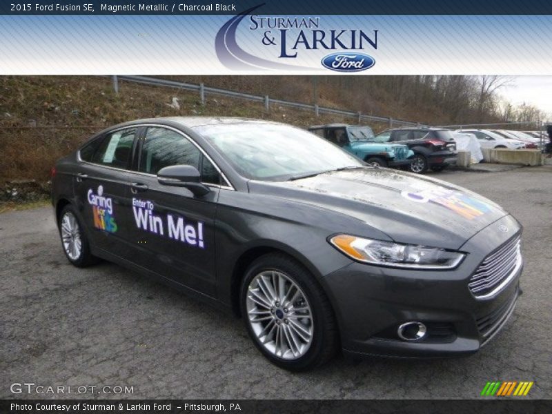 Magnetic Metallic / Charcoal Black 2015 Ford Fusion SE