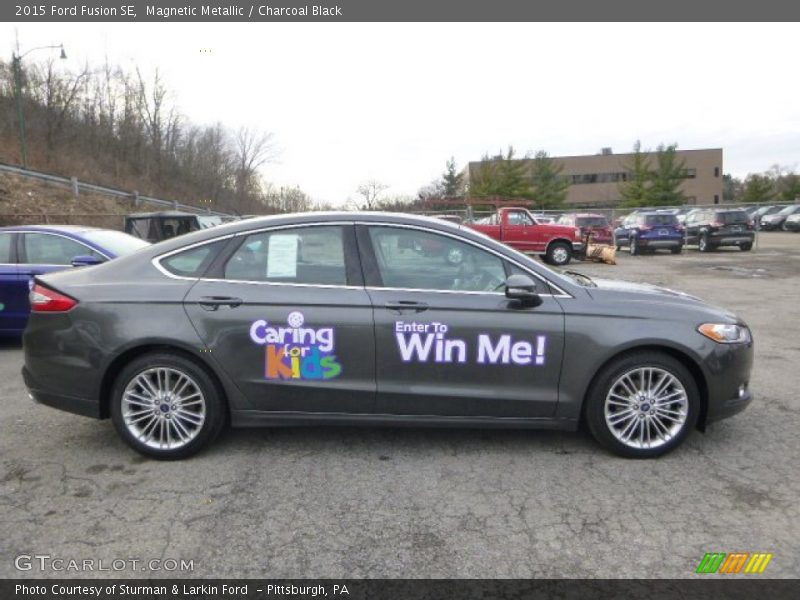 Magnetic Metallic / Charcoal Black 2015 Ford Fusion SE