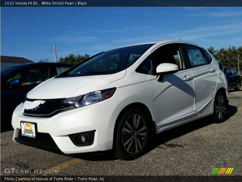 White Orchid Pearl / Black 2015 Honda Fit EX