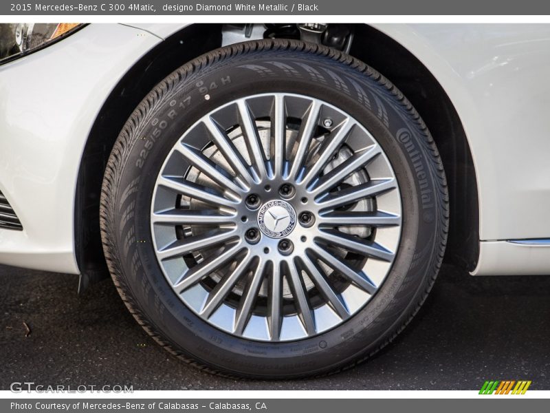 designo Diamond White Metallic / Black 2015 Mercedes-Benz C 300 4Matic