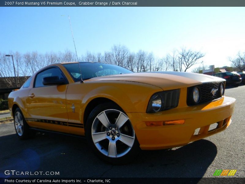 Grabber Orange / Dark Charcoal 2007 Ford Mustang V6 Premium Coupe