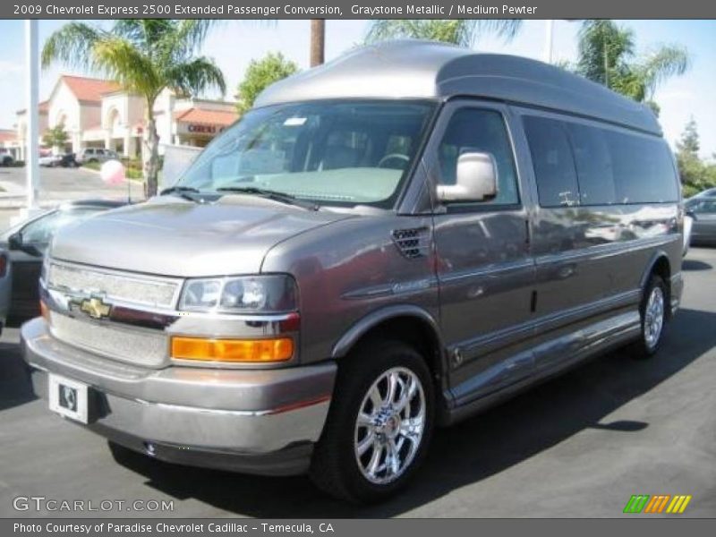 Graystone Metallic / Medium Pewter 2009 Chevrolet Express 2500 Extended Passenger Conversion