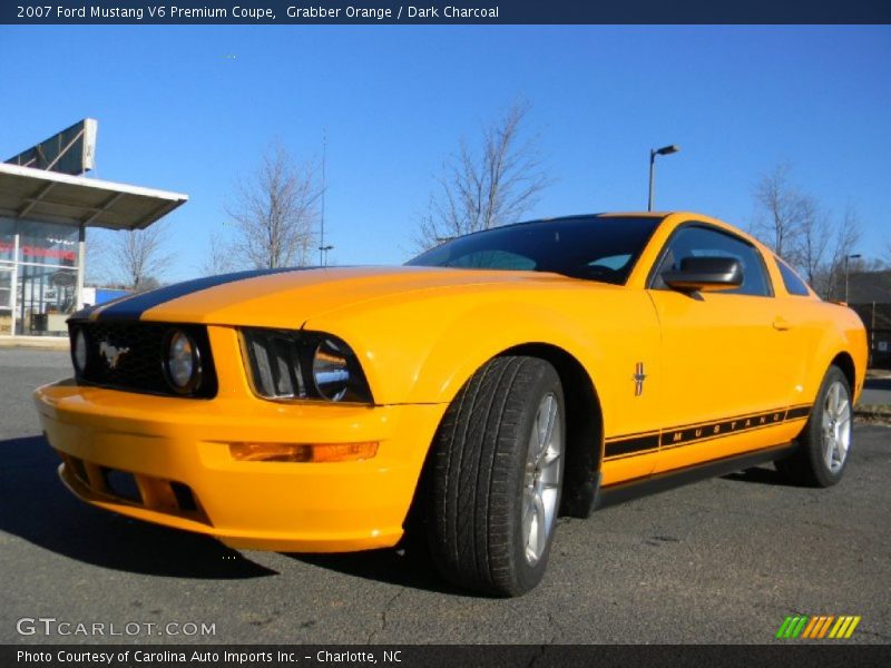 Grabber Orange / Dark Charcoal 2007 Ford Mustang V6 Premium Coupe